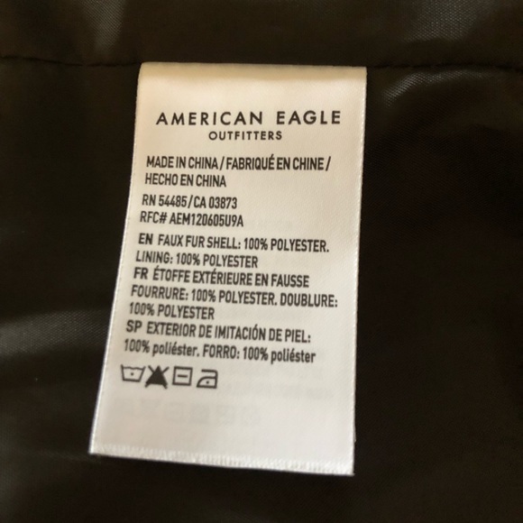 American Eagle Sherpa Faux Fur Winter/Teddy Coat Size Large - Picture 8 of 11